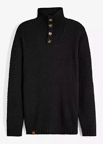 bonprix Button Collar Jumper | Grattan