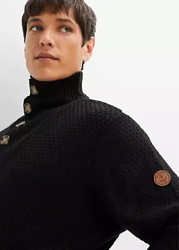 bonprix Button Collar Jumper | Grattan