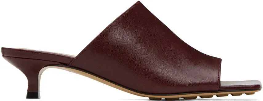 Bottega Veneta Burgundy Stretch Mules