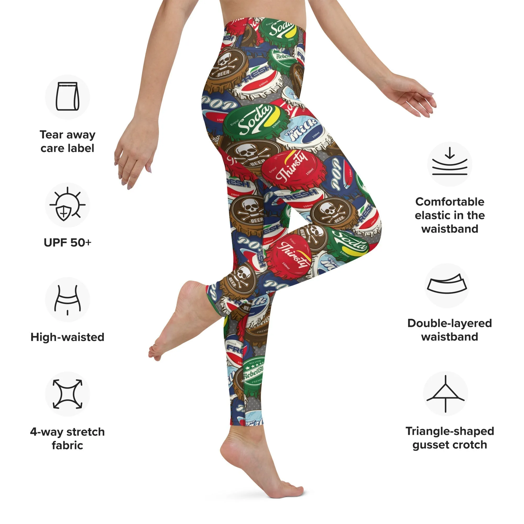 Bottle Caps Yoga Leggings