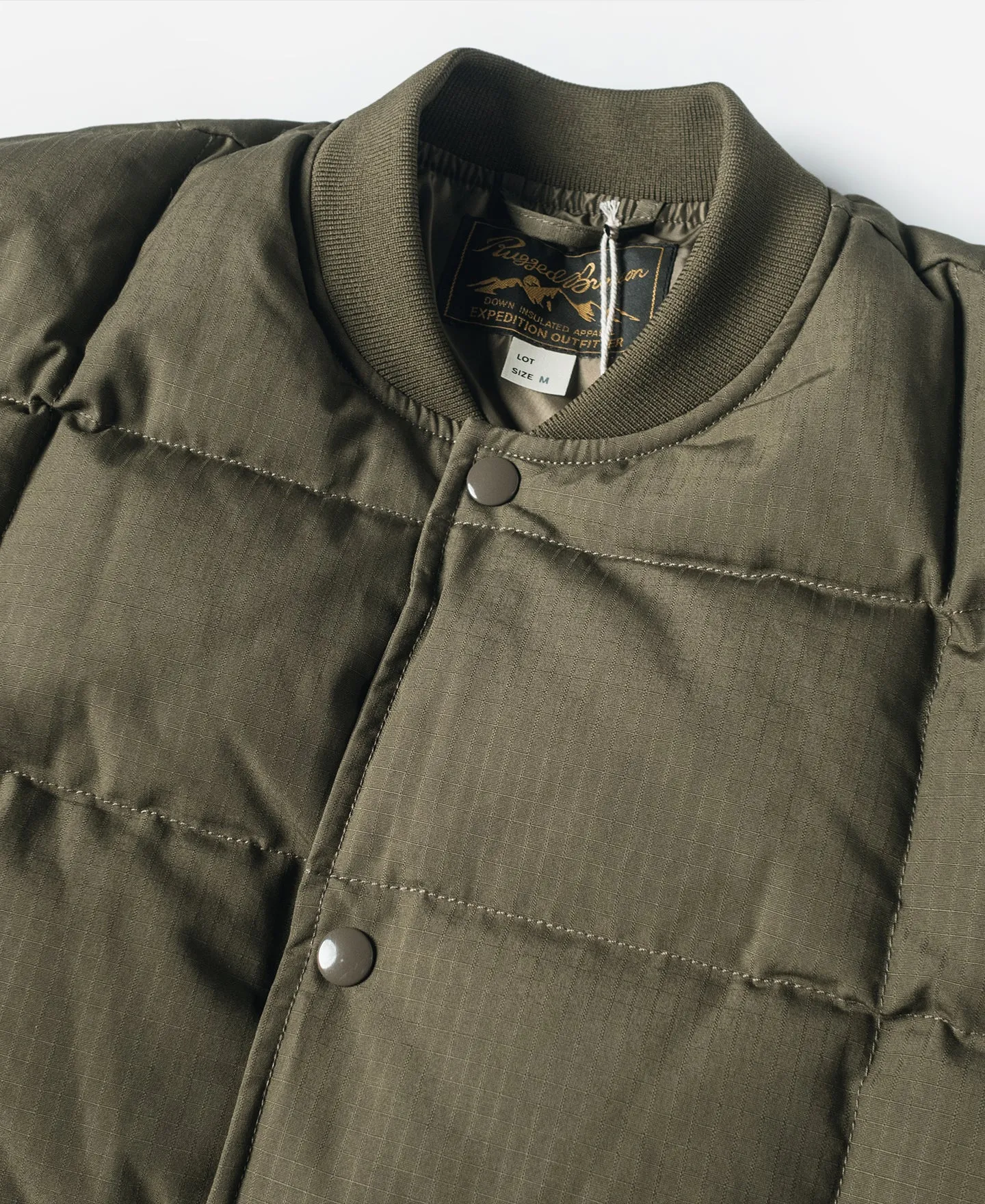 Box Quilted Down Liner Jacket - Olive