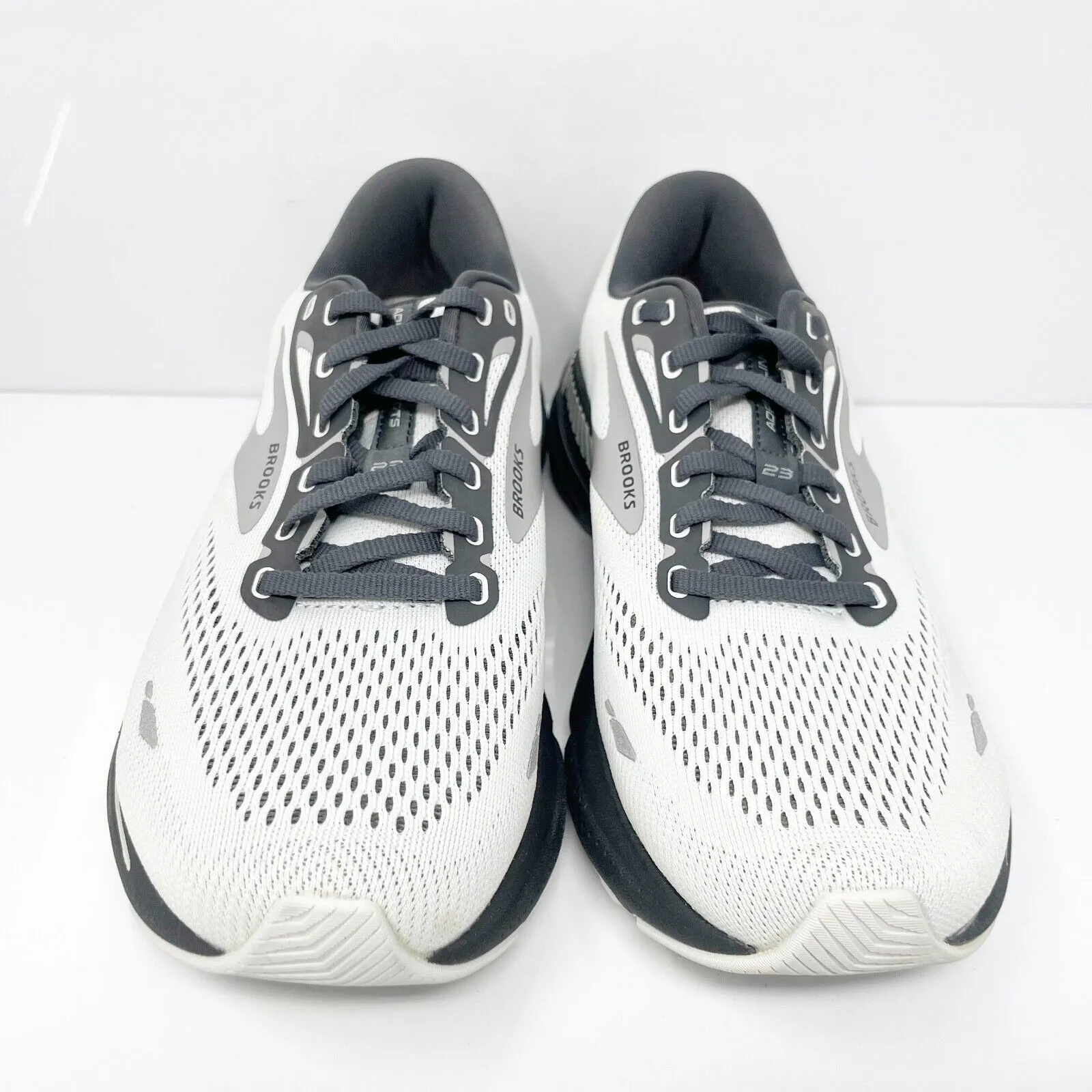 Brooks Mens Adrenaline GTS 23 1103911D065 White Running Shoes Sneakers Size 8.5D