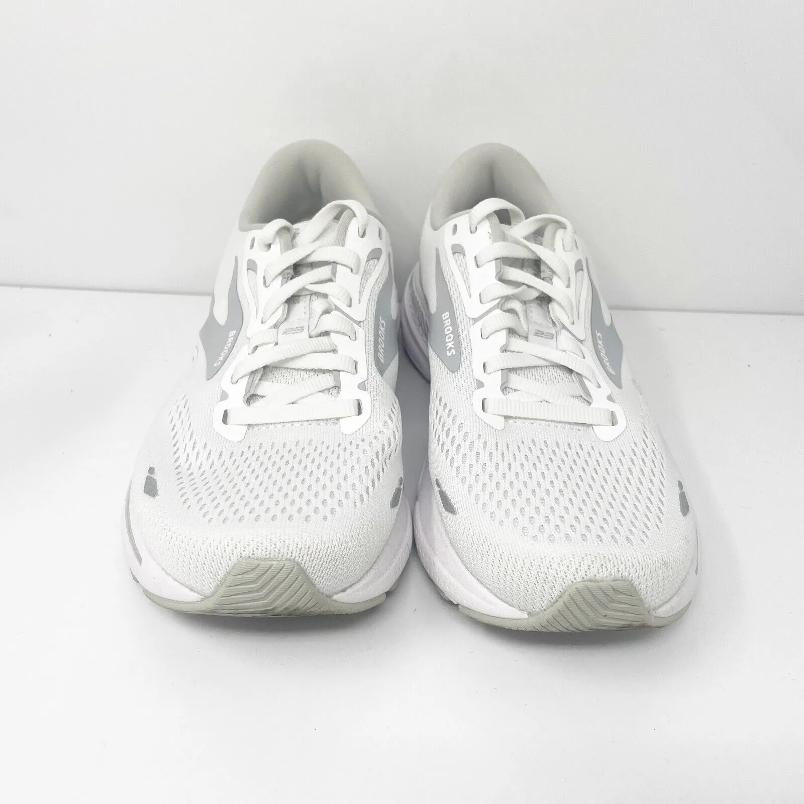 Brooks Womens Adrenaline GTS 23 1203811D104 White Running Shoes Sneakers 7.5 D