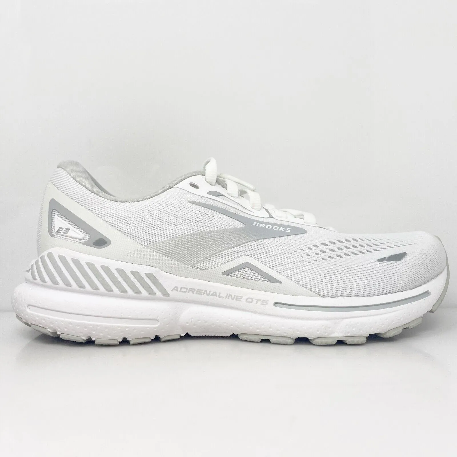 Brooks Womens Adrenaline GTS 23 1203811D104 White Running Shoes Sneakers Size 7D