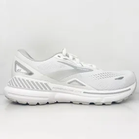 Brooks Womens Adrenaline GTS 23 1203811D104 White Running Shoes Sneakers Size 7D