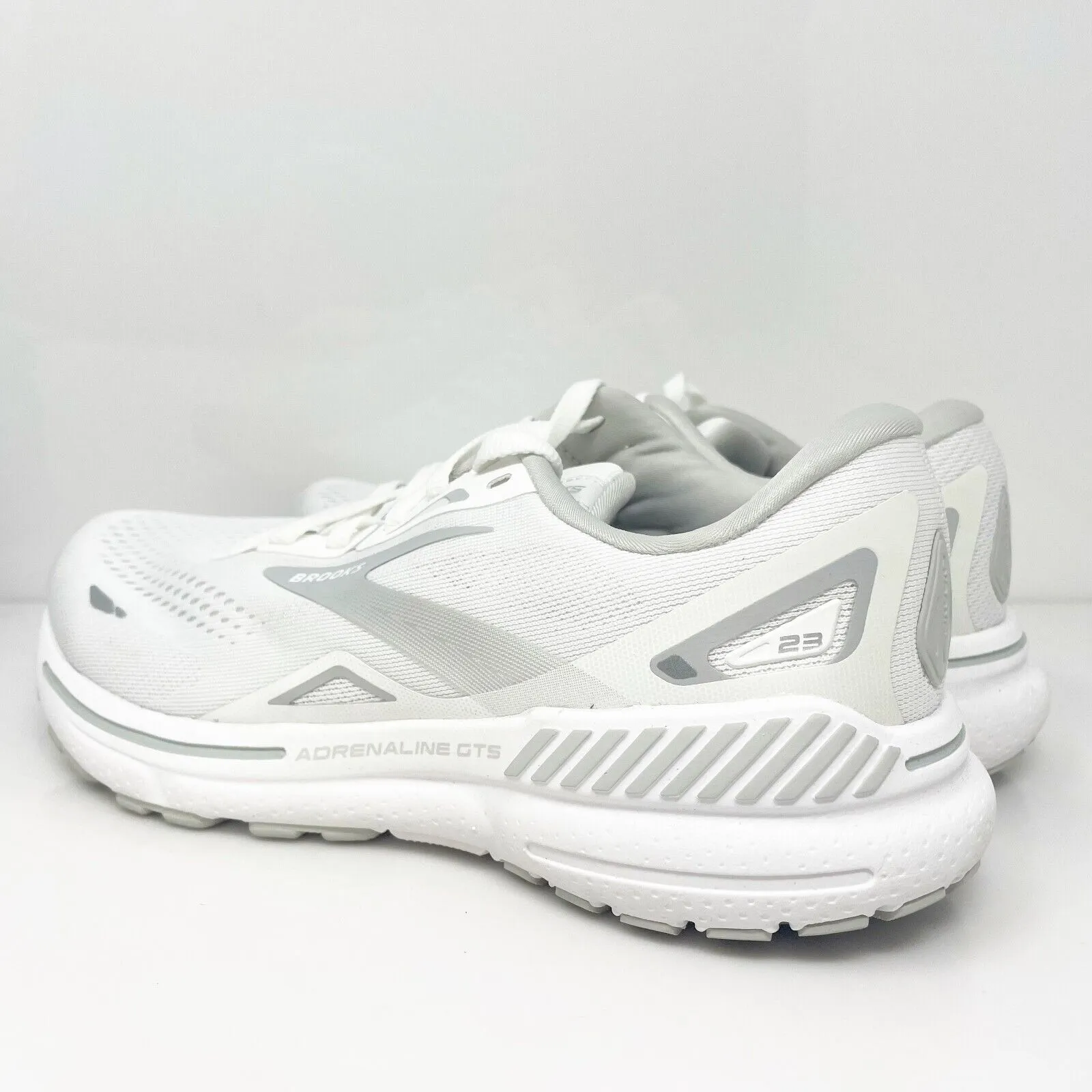 Brooks Womens Adrenaline GTS 23 1203811D104 White Running Shoes Sneakers Size 7D