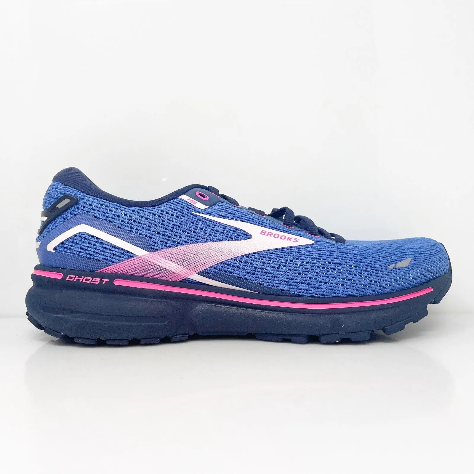 Brooks Womens Ghost 15 1203801B469 Blue Running Shoes Sneakers Size 10 B