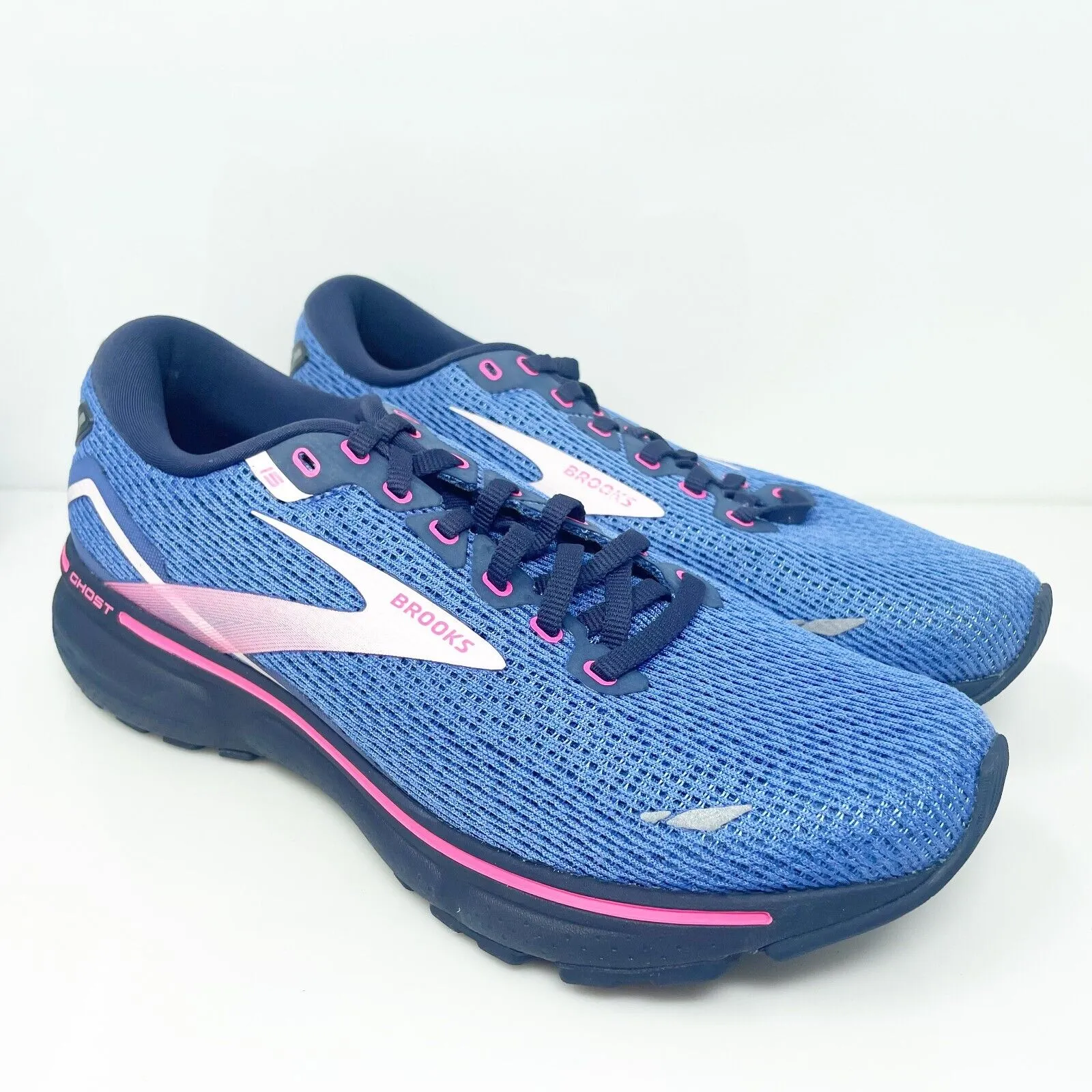 Brooks Womens Ghost 15 1203801B469 Blue Running Shoes Sneakers Size 10 B