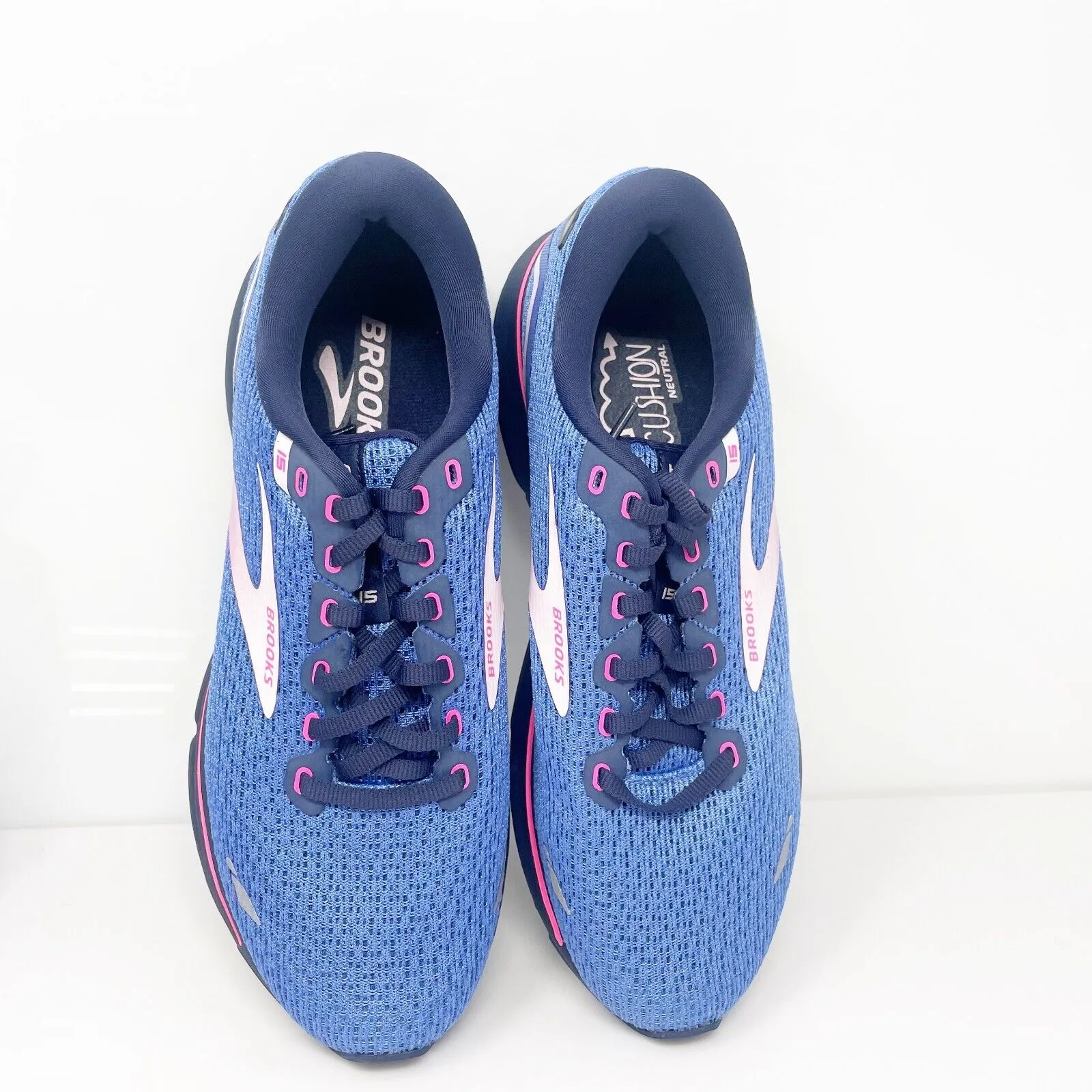 Brooks Womens Ghost 15 1203801B469 Blue Running Shoes Sneakers Size 10 B