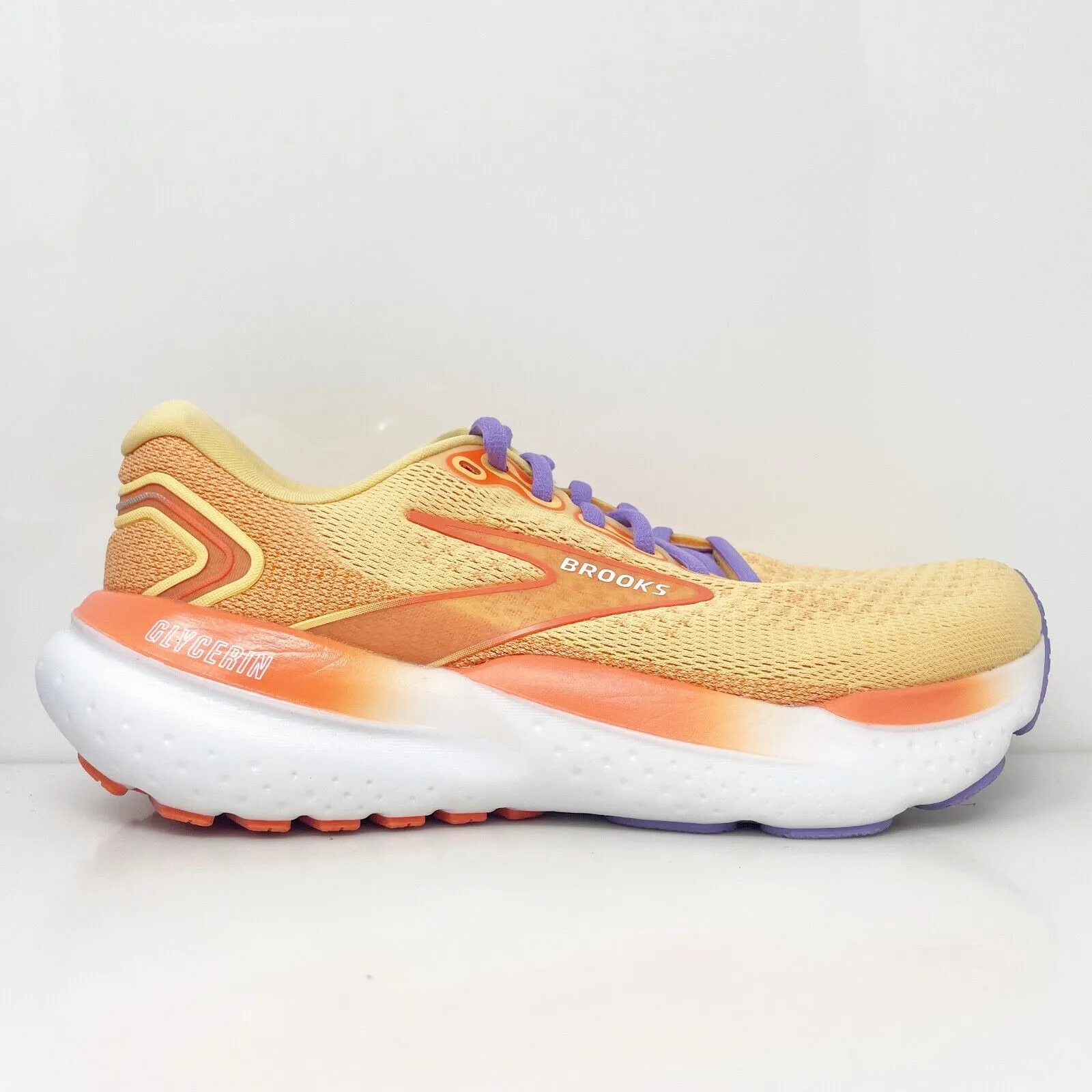 Brooks Womens Glycerin 21 1204081B894 Orange Running Shoes Sneakers Size 8 B