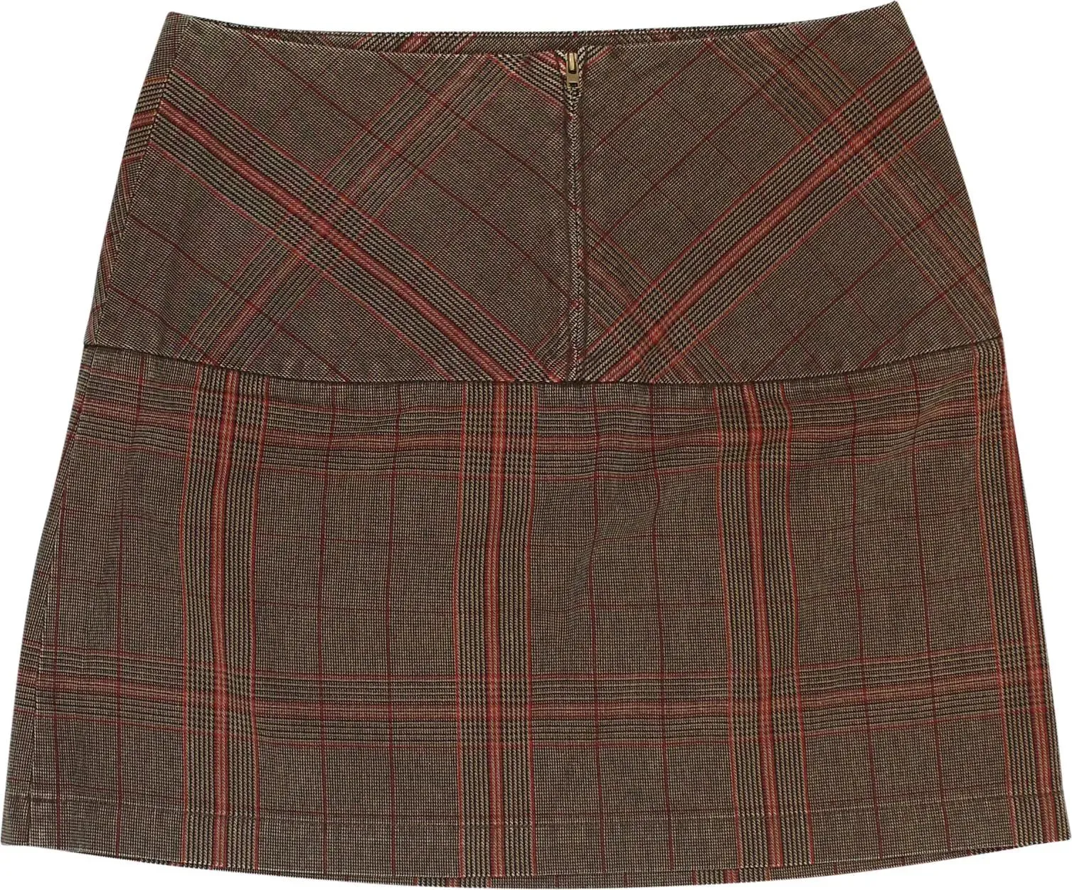 Brown Checked Skirt | ThriftTale
