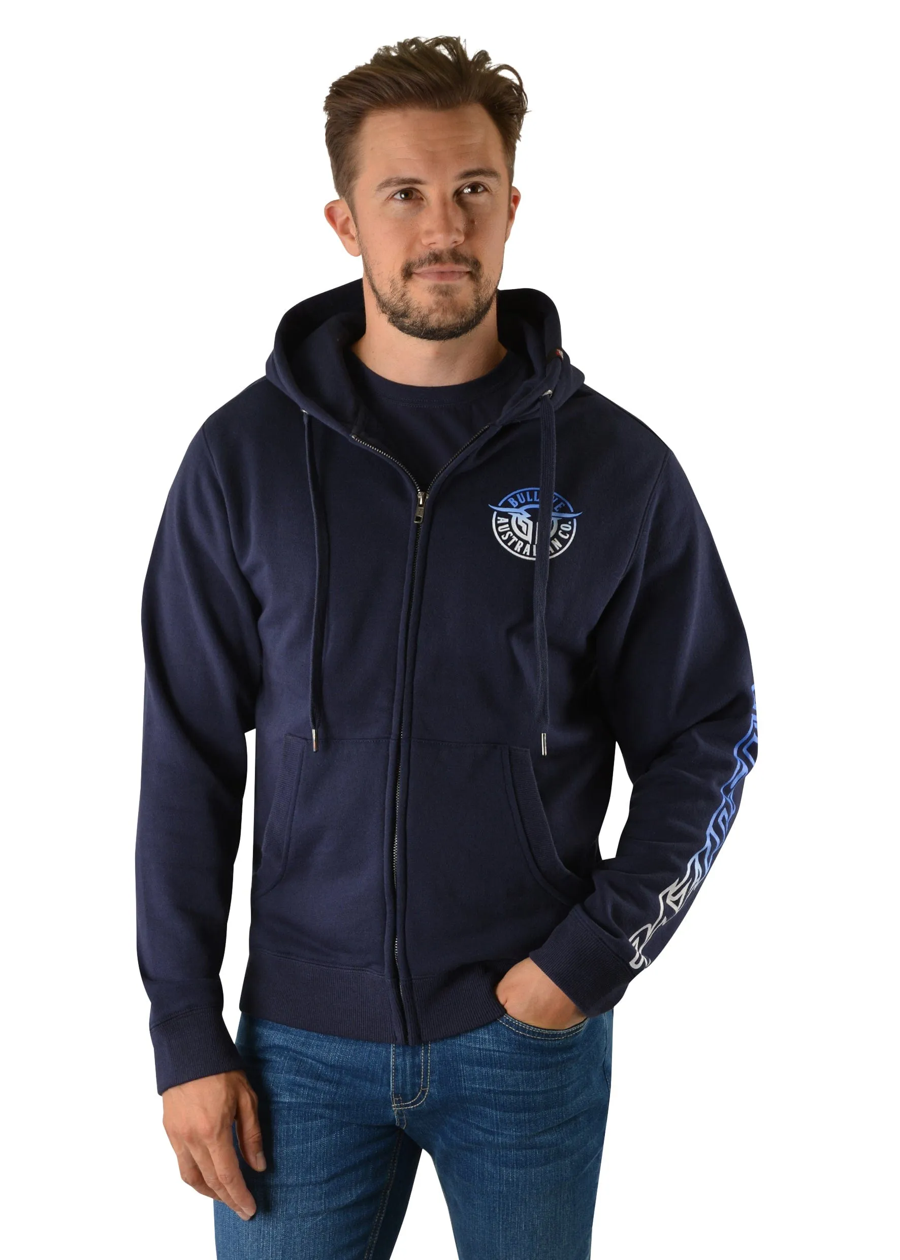 Bullzye Mens Bullring Zip Up Hoodie