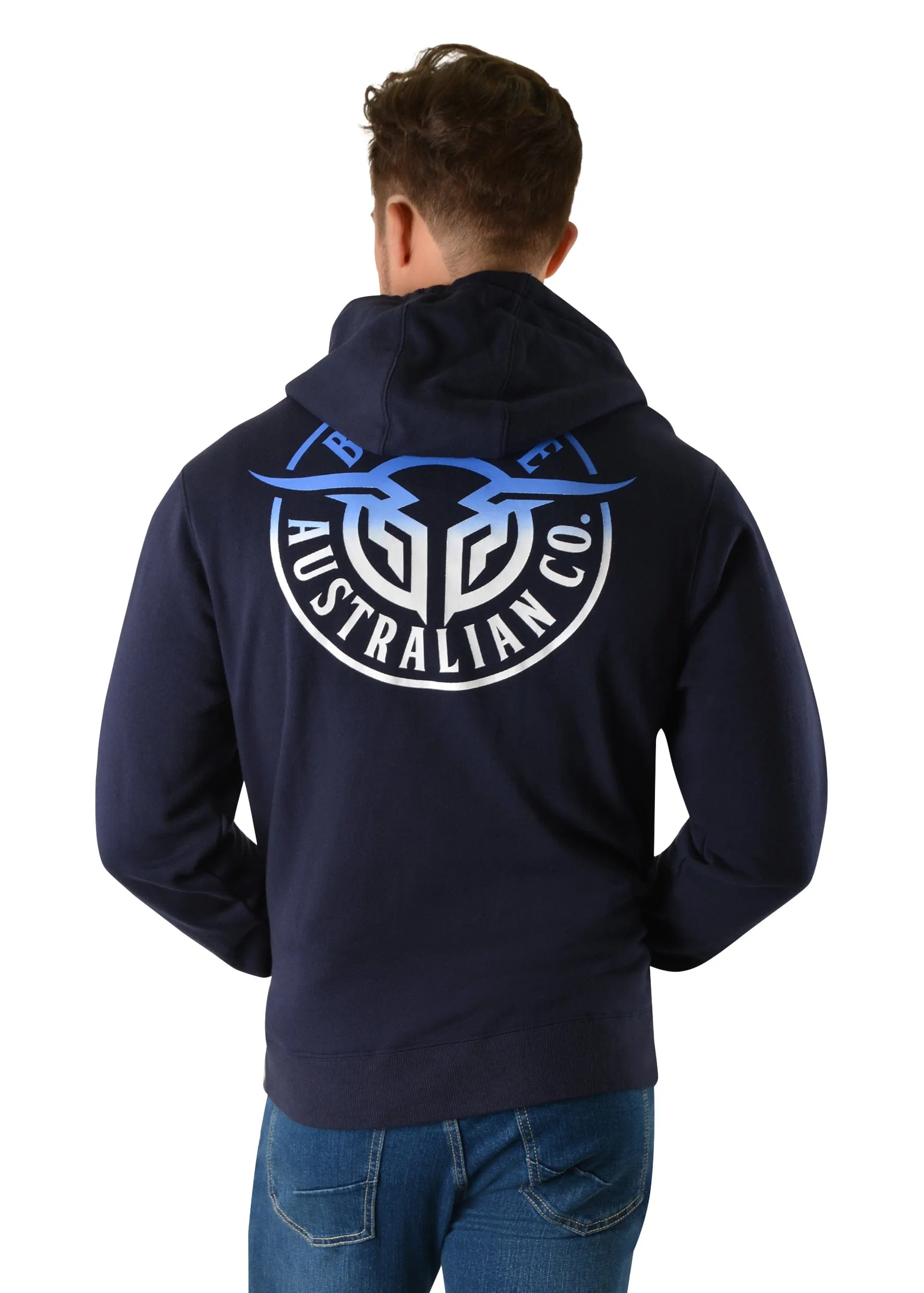 Bullzye Mens Bullring Zip Up Hoodie