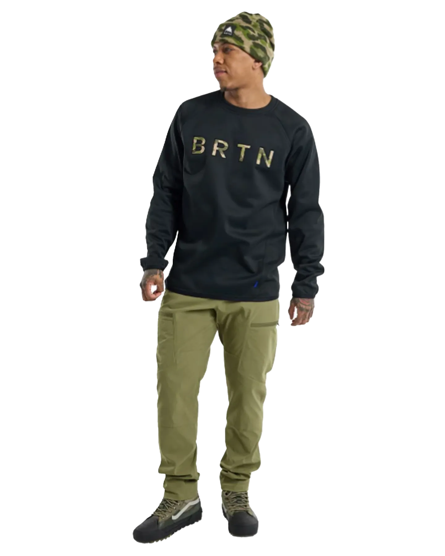 Burton Men's Crown Weatherproof Pullover Crewneck Fleece - True Black