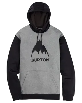 Burton Men's Oak Pullover Hoodie - Gray Heather/True Black