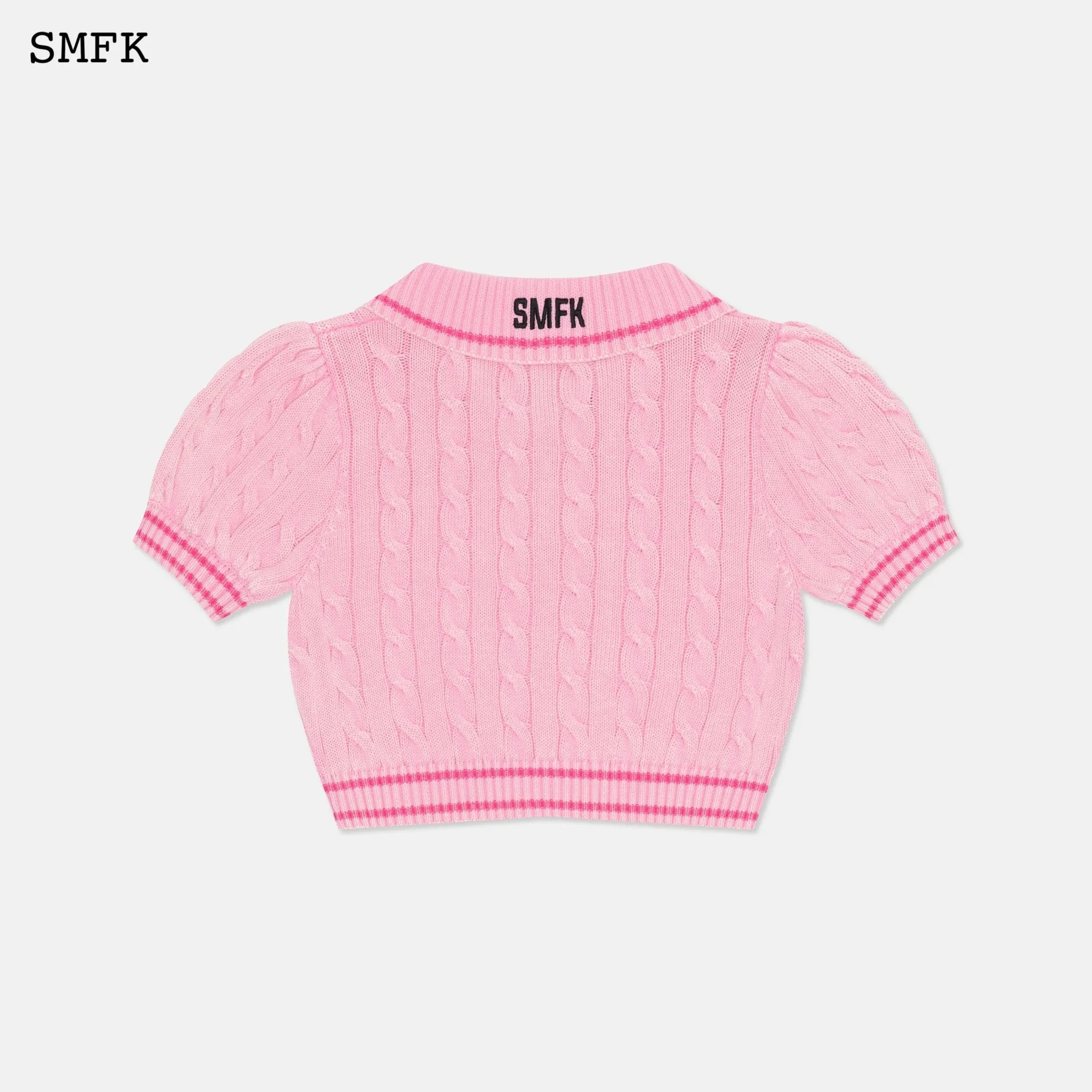 Campus Pink Checkered Polo-