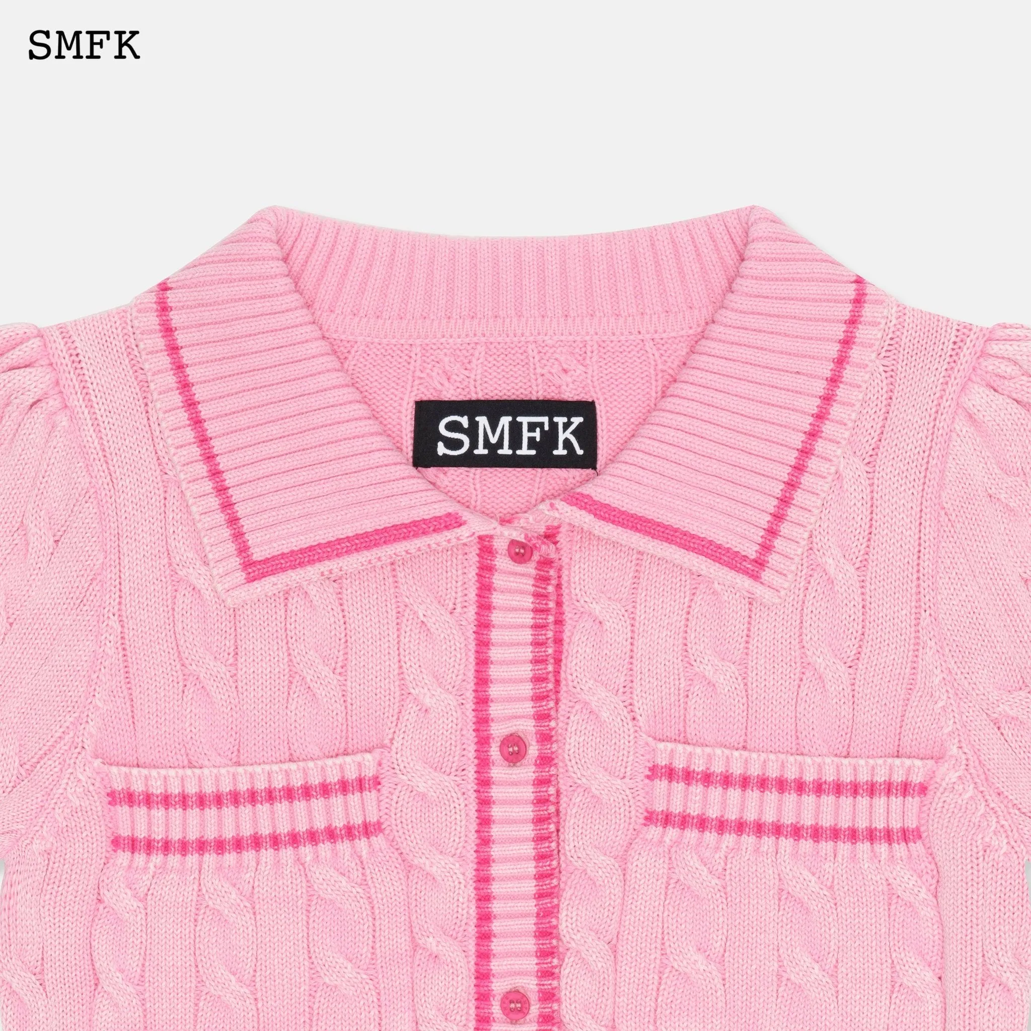 Campus Pink Checkered Polo-