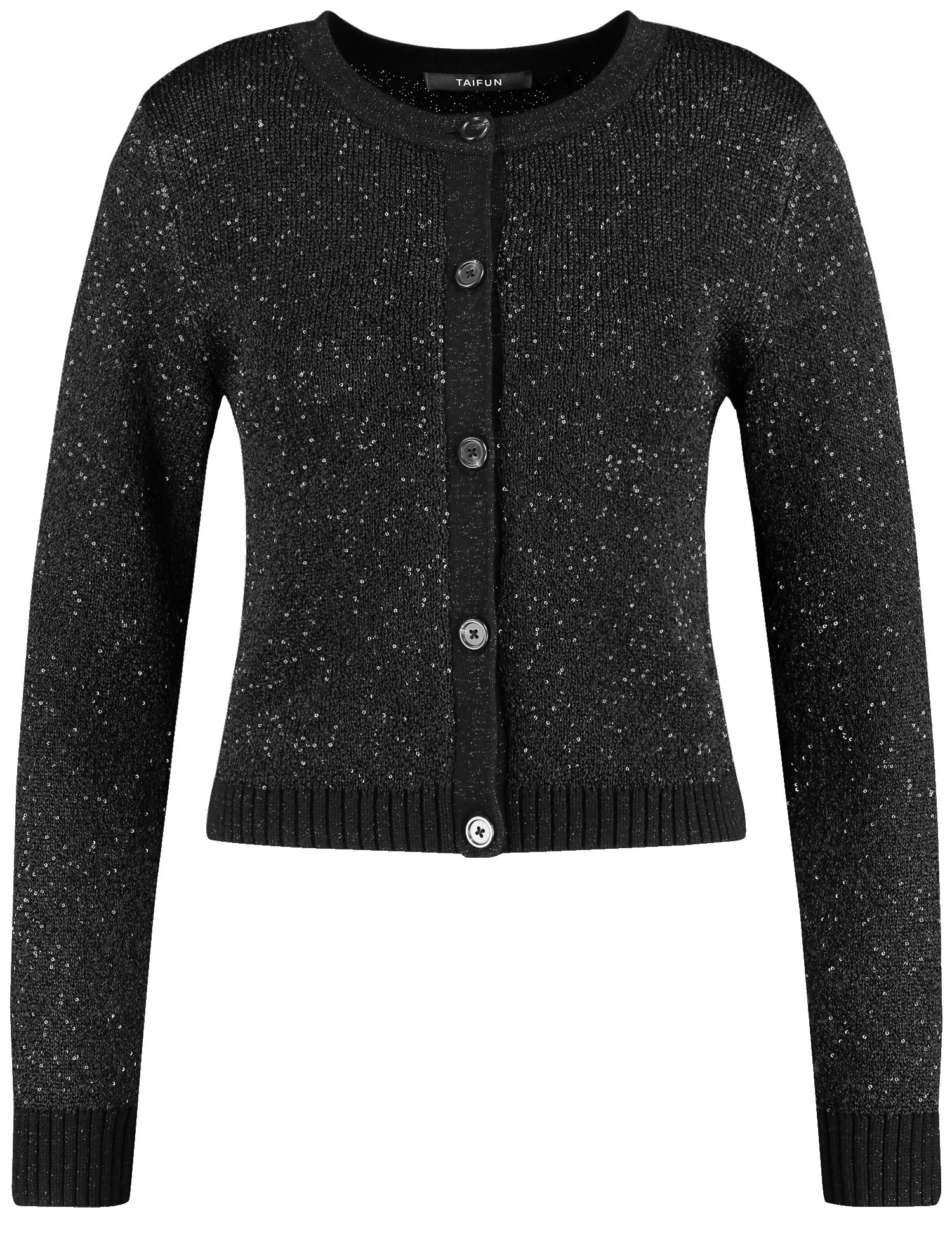 Cardigan with a glitter effect