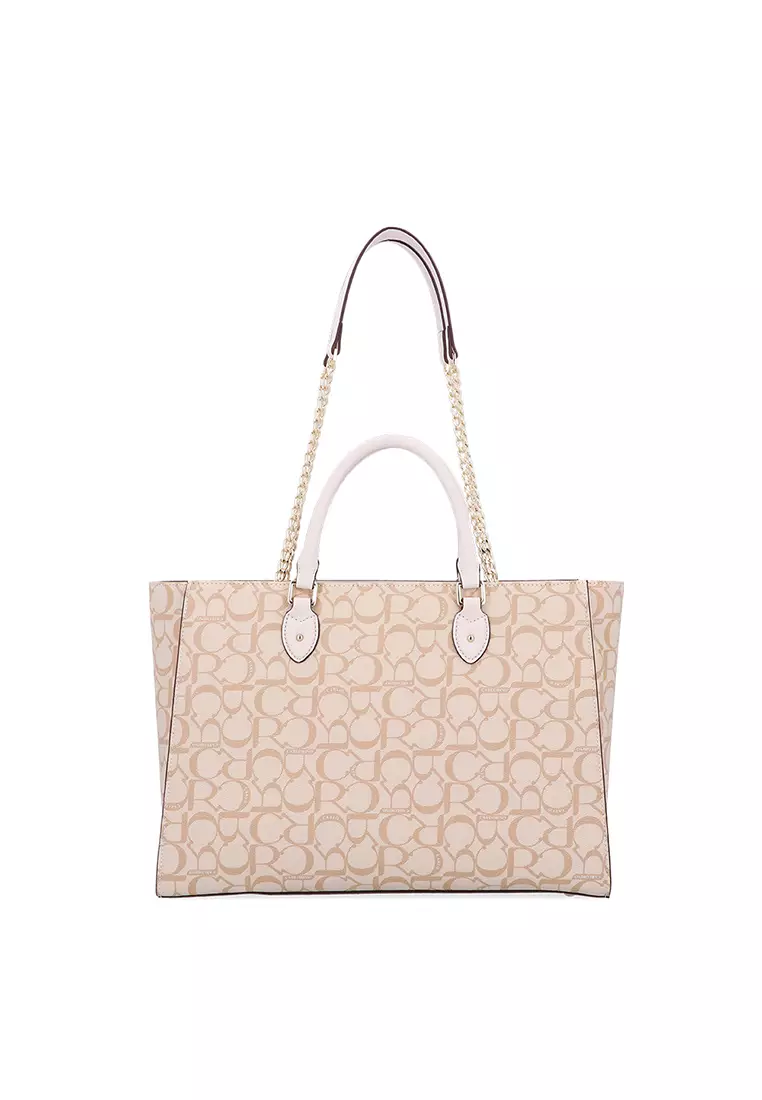 Carlo Rino Medium Beige Carlo GEO Tote Bag