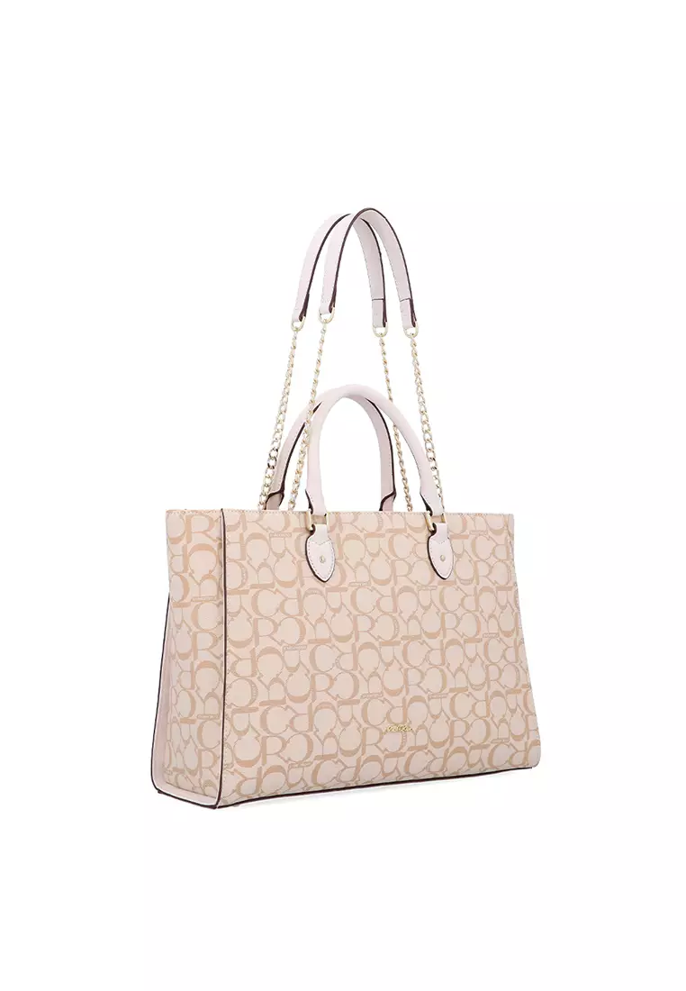 Carlo Rino Medium Beige Carlo GEO Tote Bag