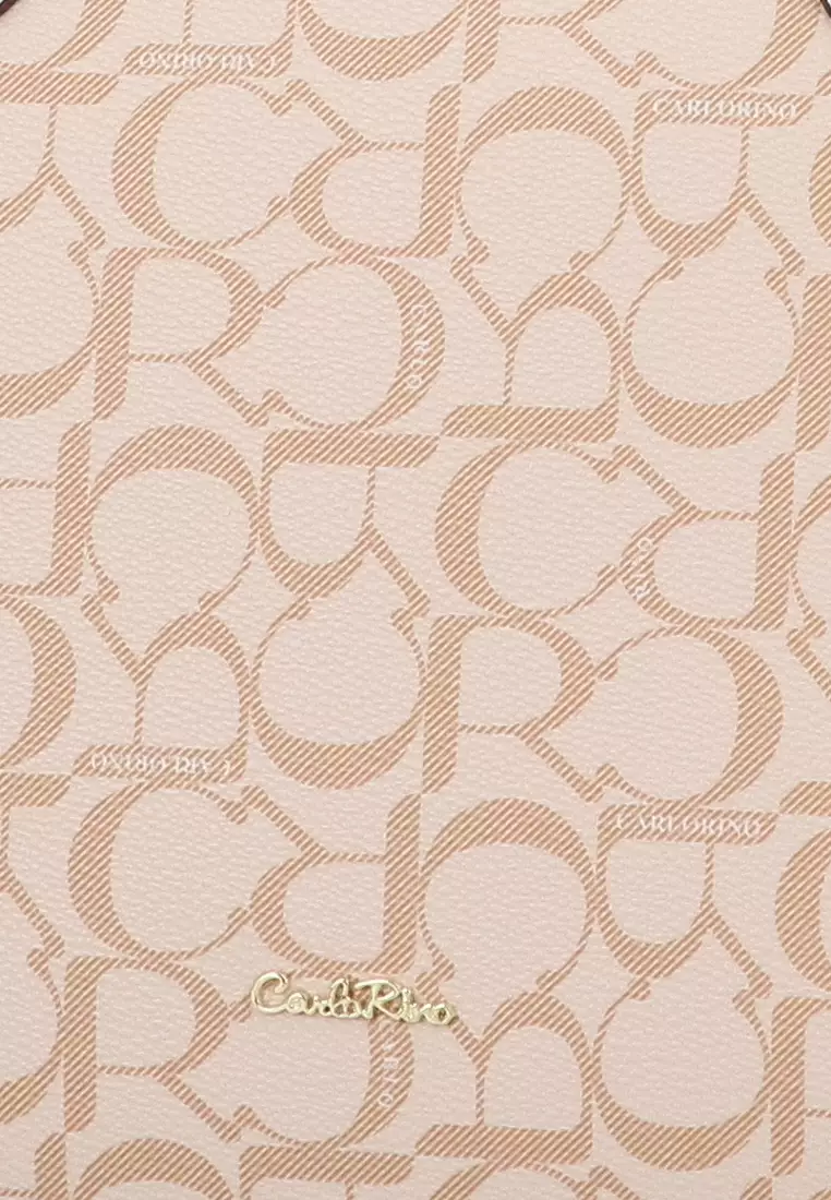 Carlo Rino Medium Beige Carlo GEO Tote Bag