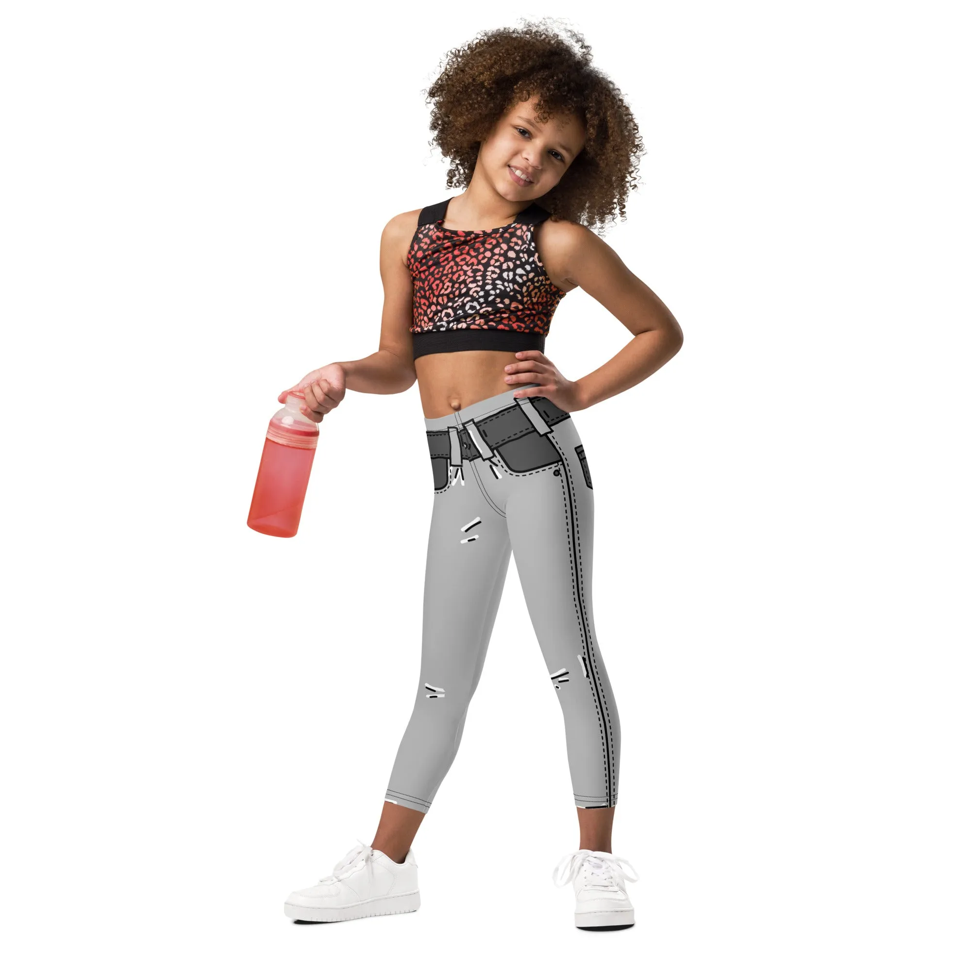 Cartoonized Monochrome Kid's Leggings