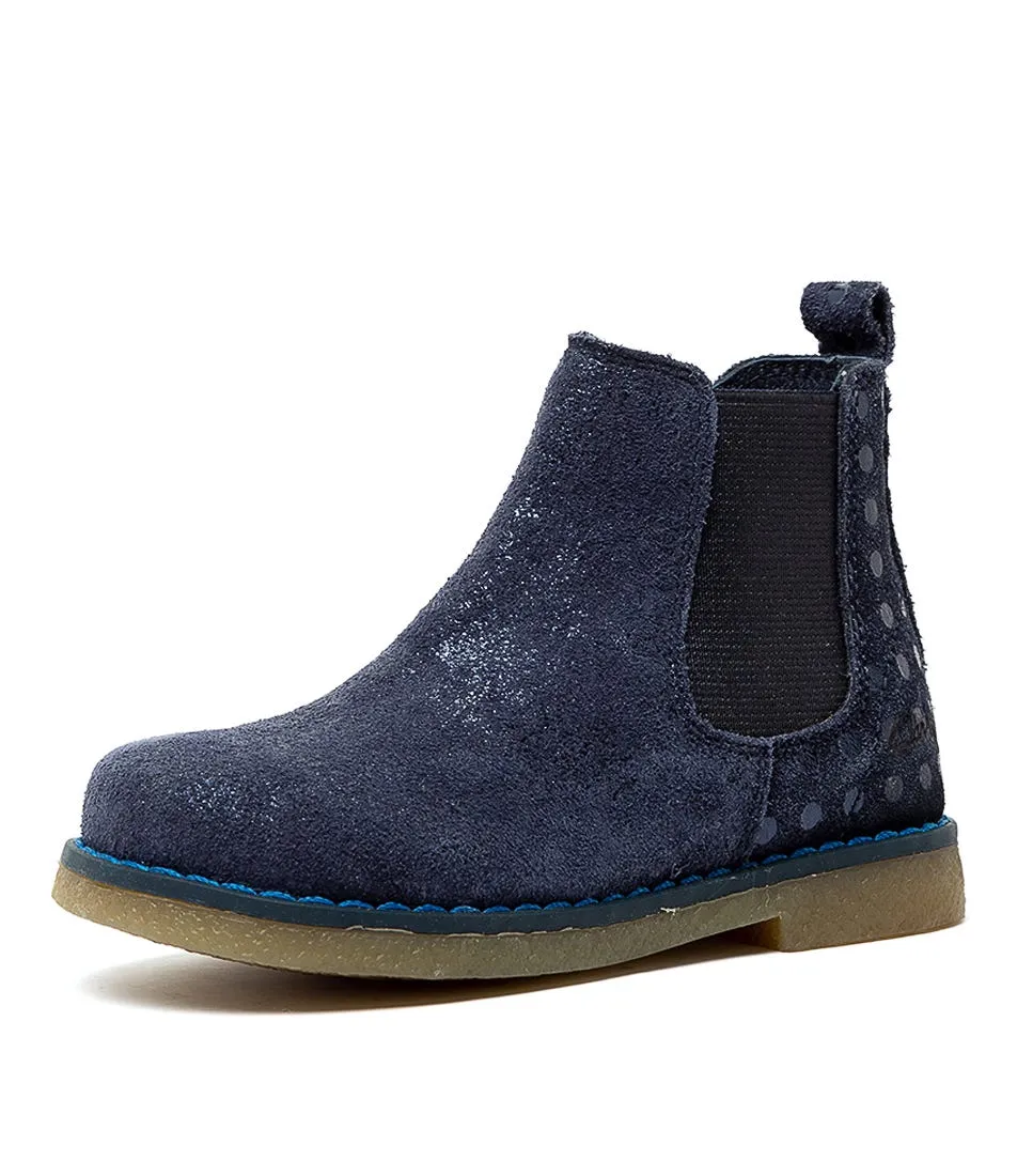 CLARKS Chelsea Inf Tot Navy Spot