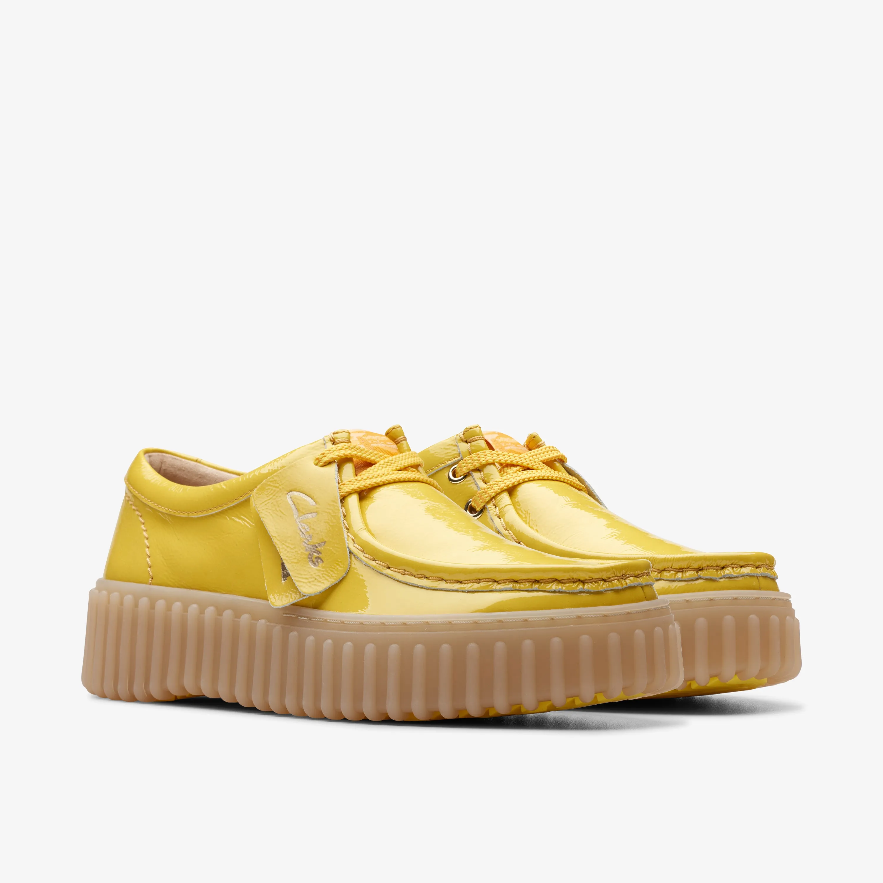 Clarks Torhill Bee Patent Leather Yellow