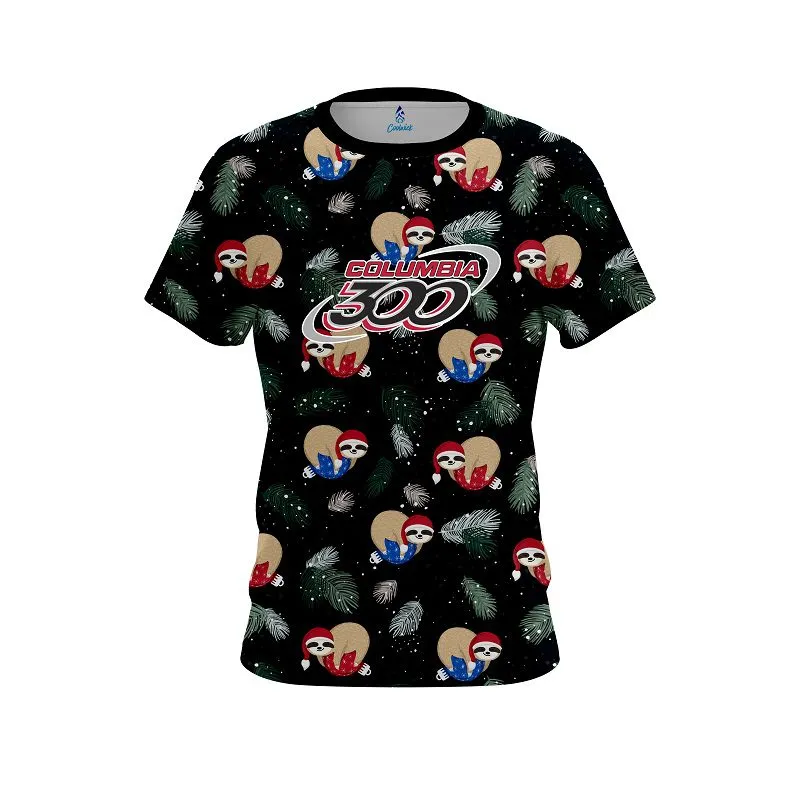 Columbia 300 Sloths Christmas Time CoolWick Bowling Jersey