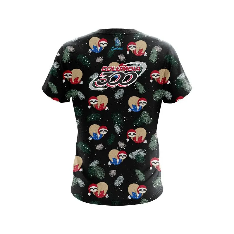 Columbia 300 Sloths Christmas Time CoolWick Bowling Jersey