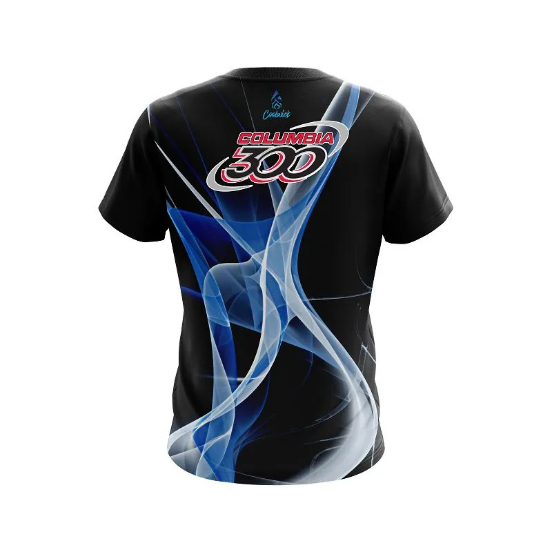 Columbia 300 Smokey Blue Wave CoolWick Bowling Jersey