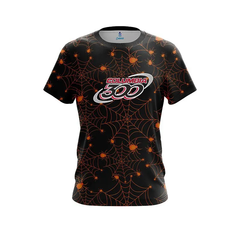 Columbia 300 Spider Web Madness CoolWick Bowling Jersey