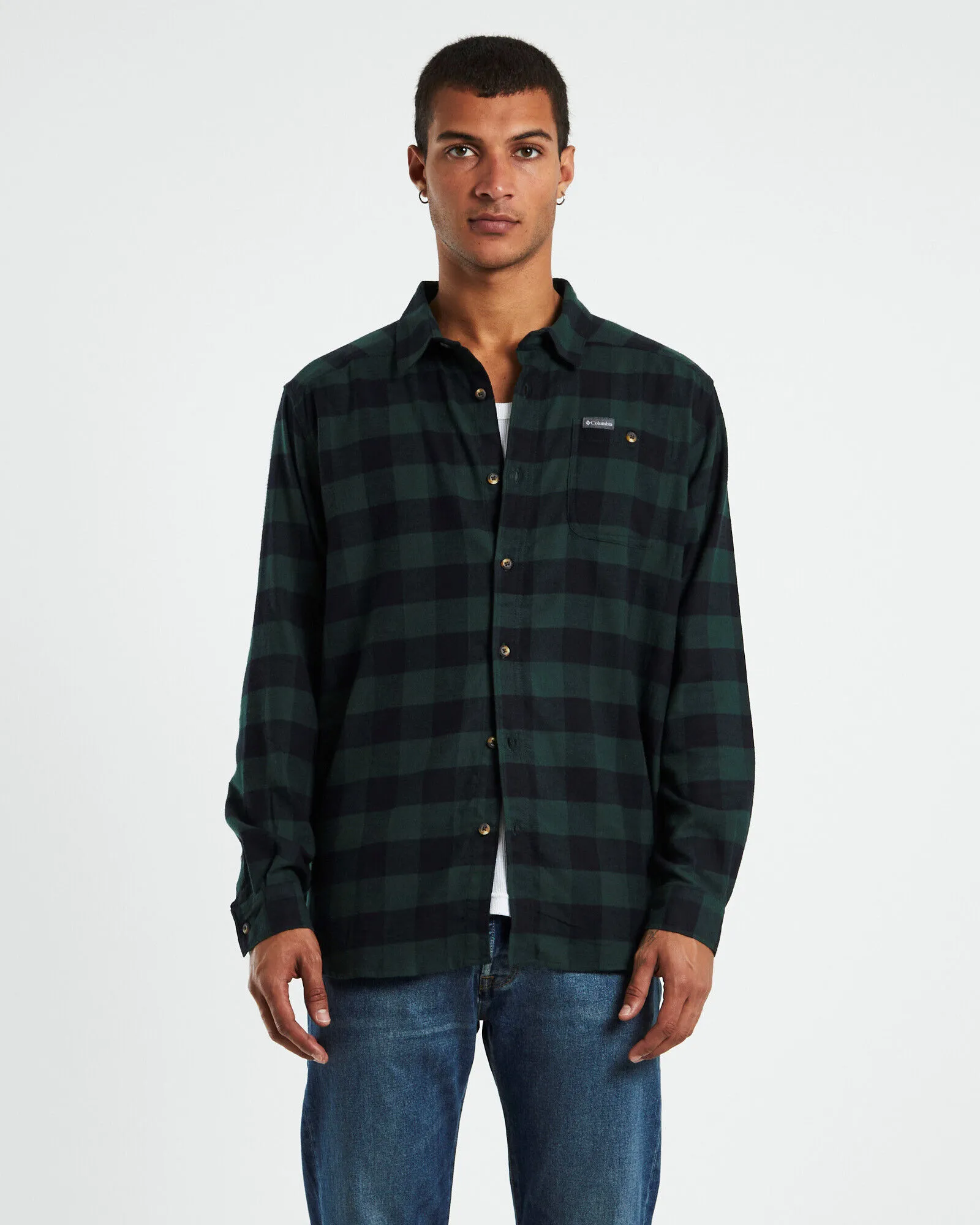 Columbia Cornell Woods Flannel Long Sleeve Shirt Spruce Green