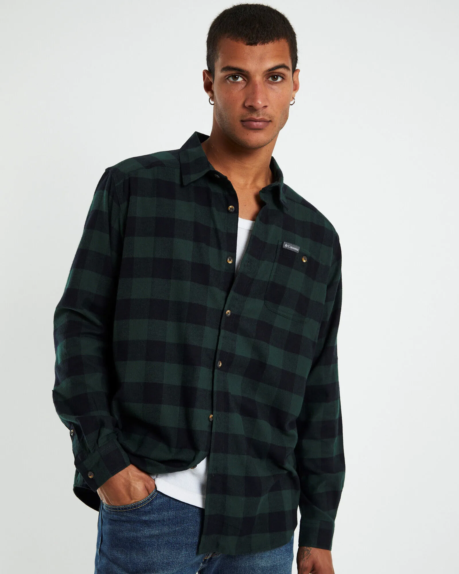 Columbia Cornell Woods Flannel Long Sleeve Shirt Spruce Green