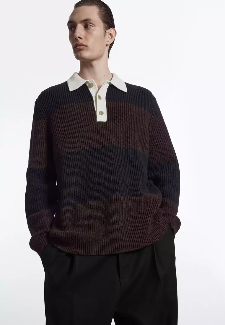 COS Wool-Blend Rugby Polo Shirt