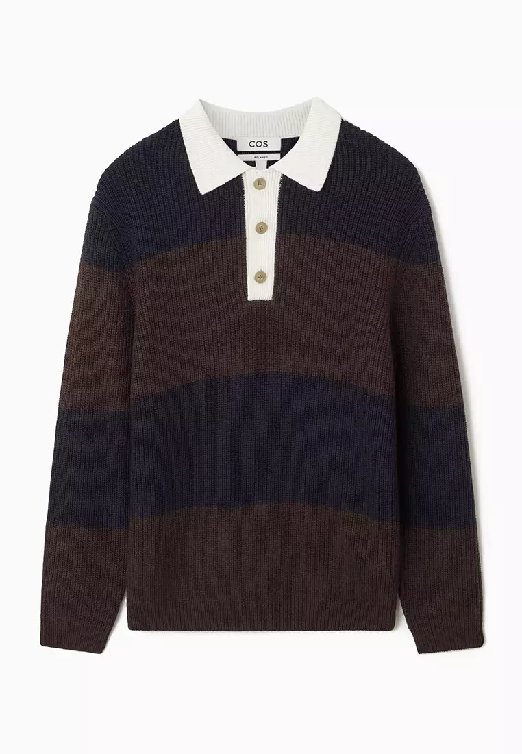 COS Wool-Blend Rugby Polo Shirt