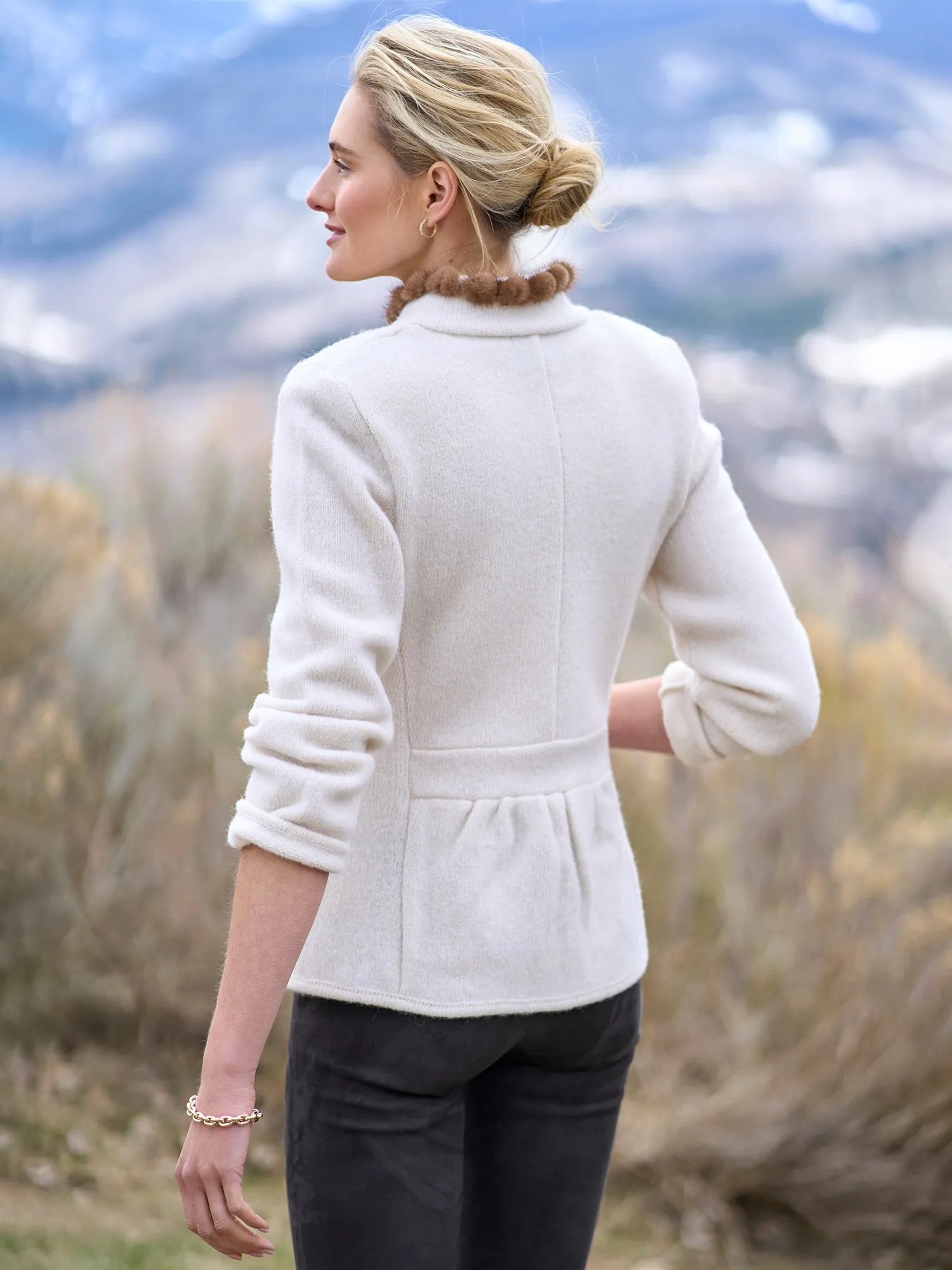 Cosima Mink Soft Wool Cardigan