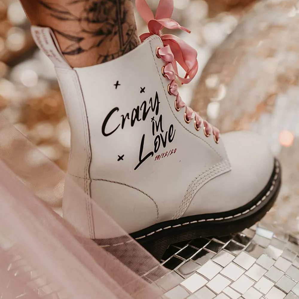Crazy In Love Bride Custom Dr Martens