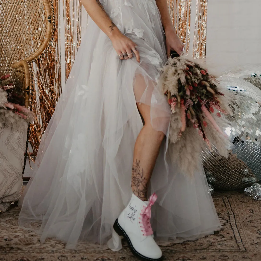 Crazy In Love Bride Custom Dr Martens