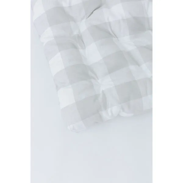 E&E Padded Play Mattress, Grey Gingham