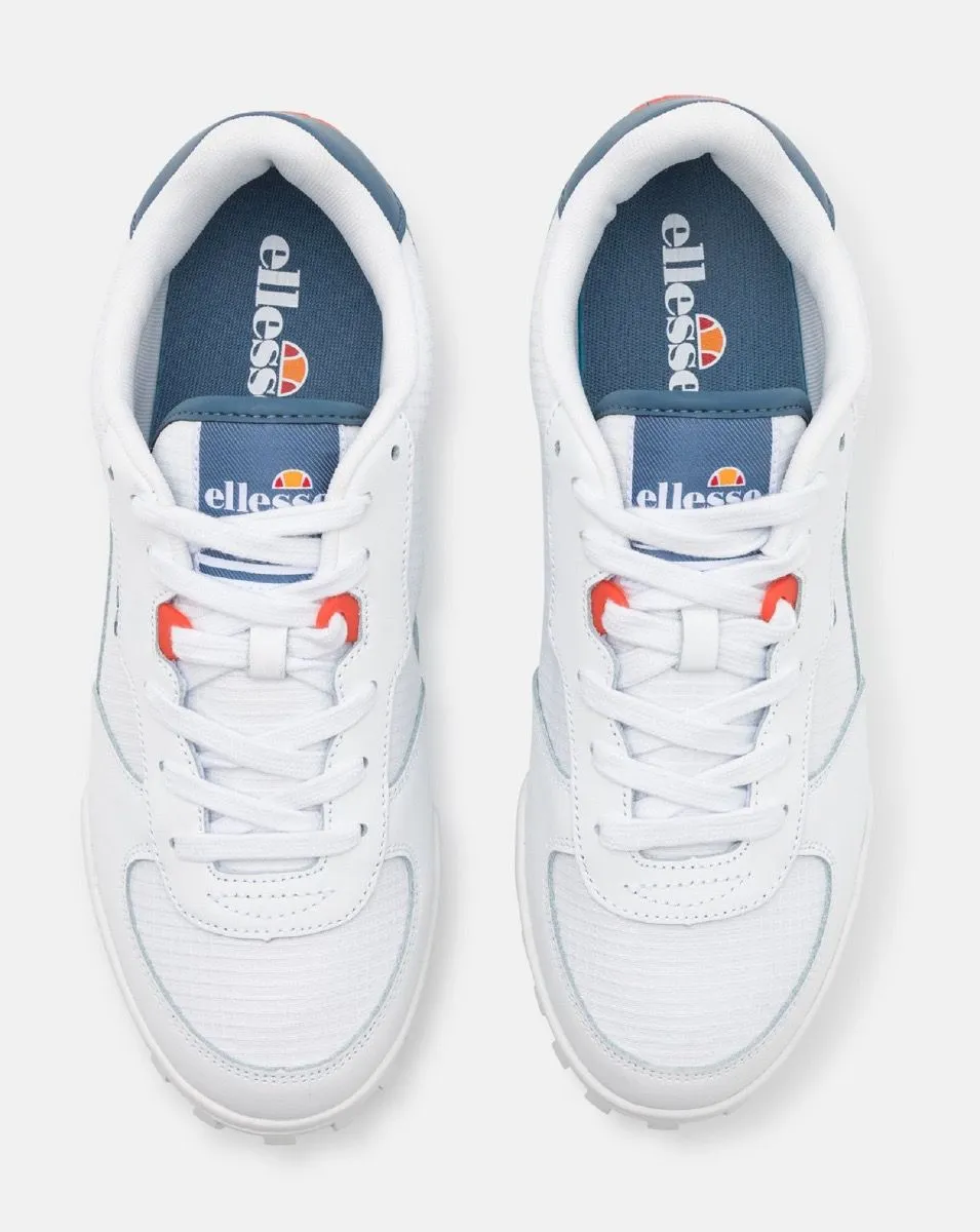 Ellesse Tanker Cupsule Leather Trainers White/Blue