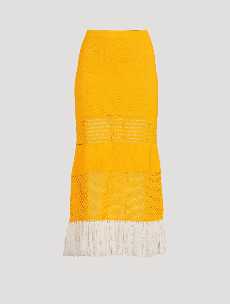 ESCVDO Carisa Crochet Skirt
