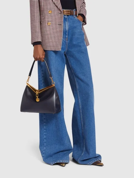 Etro   Medium Vela leather shoulder bag 