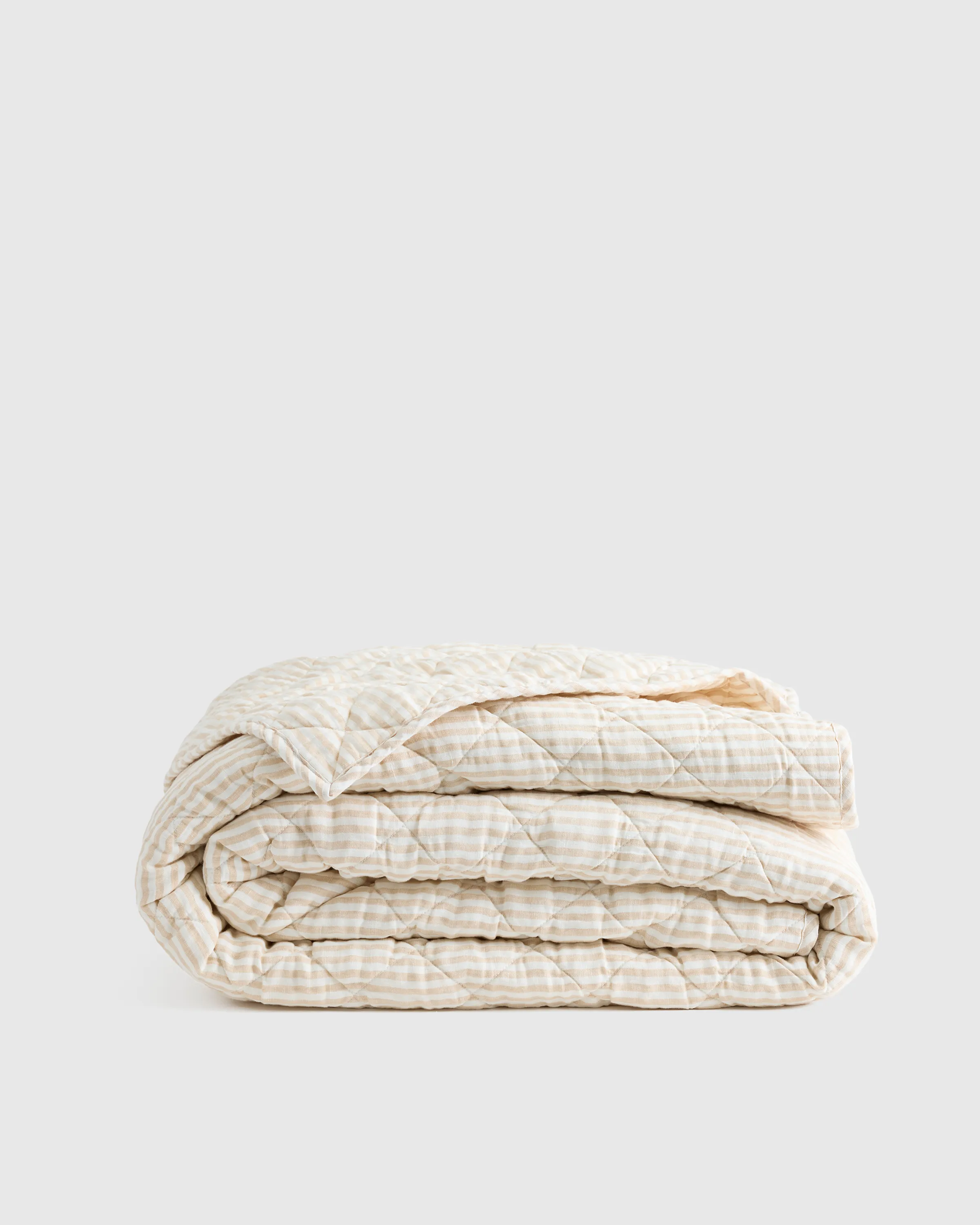 European Linen Stripe Quilt 