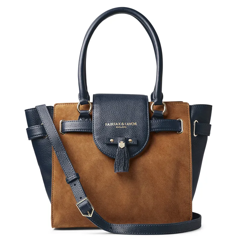 Fairfax and Favor Windsor Tote Bag - Tan/Navy