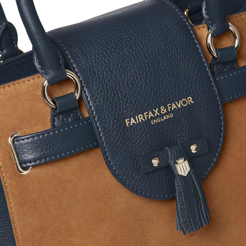 Fairfax and Favor Windsor Tote Bag - Tan/Navy