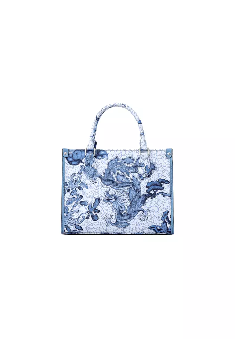 FION Dragon Medium Jacquard Tote Bag