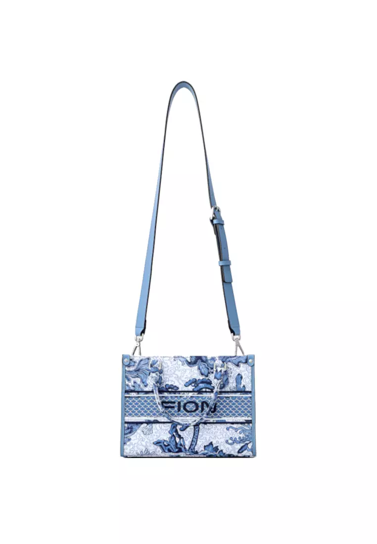 FION Dragon Medium Jacquard Tote Bag