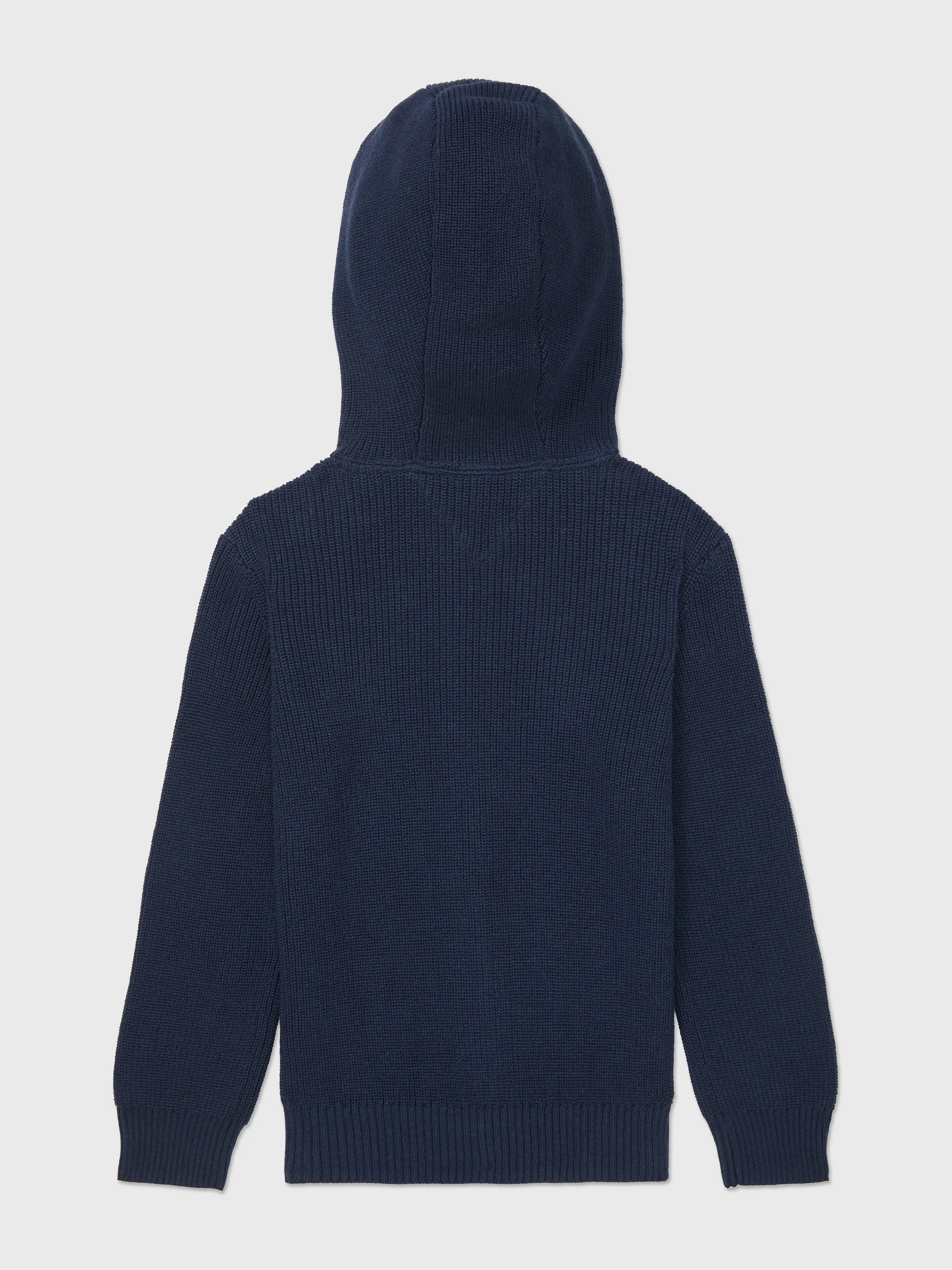 Flag Zip Hooded Cardigan (Kids) - Cobalt Saphire