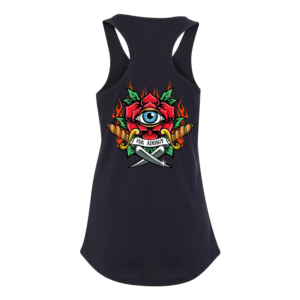 Flaming Daggers Women's Racerback Tank